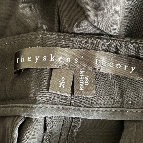 Black Theyskens' Theory Ankle Pants-Size-Size 0 - Picture 3 of 6